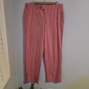 346 Brooks Brothers Classic Pink Men's Pants 36/32 Fitzgerald Fit